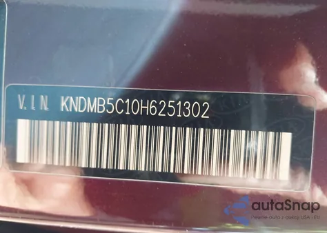 2017 Kia Sedona Lx из США, поврежденный, VIN KNDMB5C10H6251302